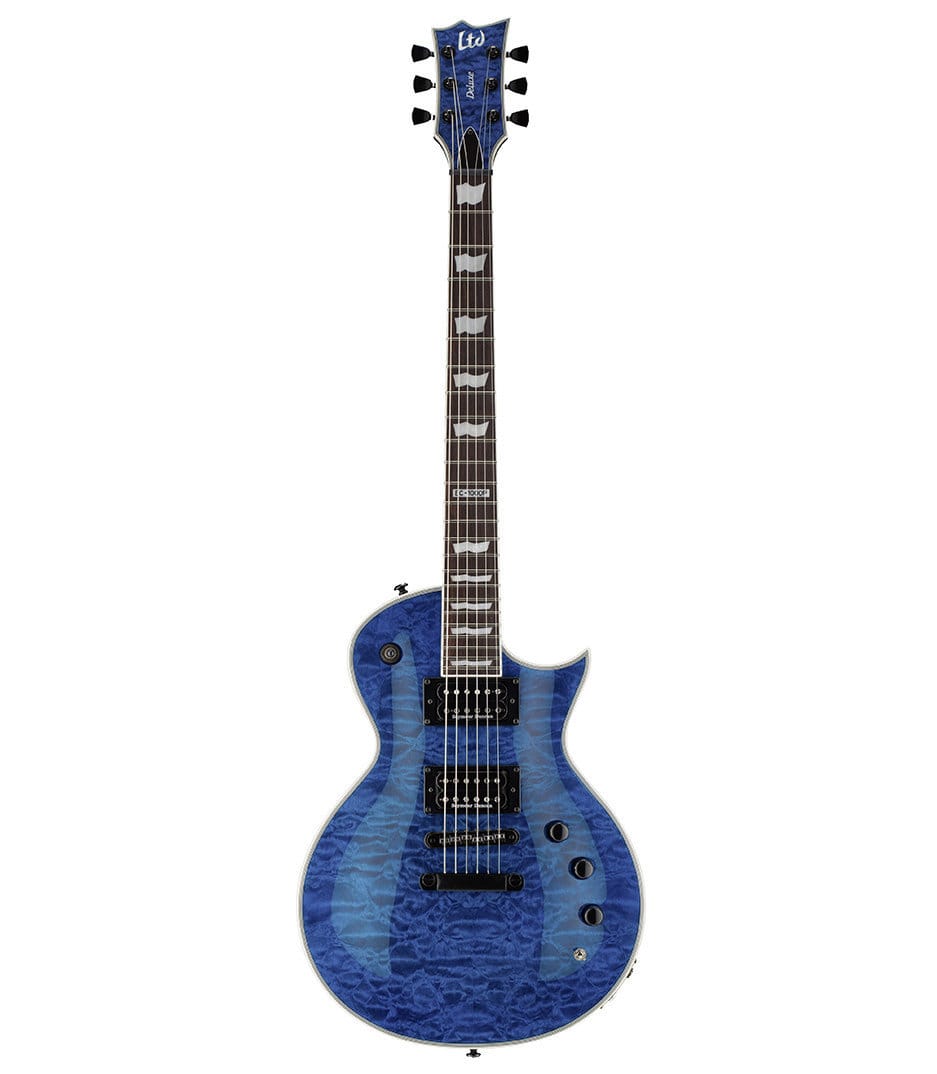 ESP - LTD Eclipse 1000 Piezo Quilted Maple SeeThru Blue