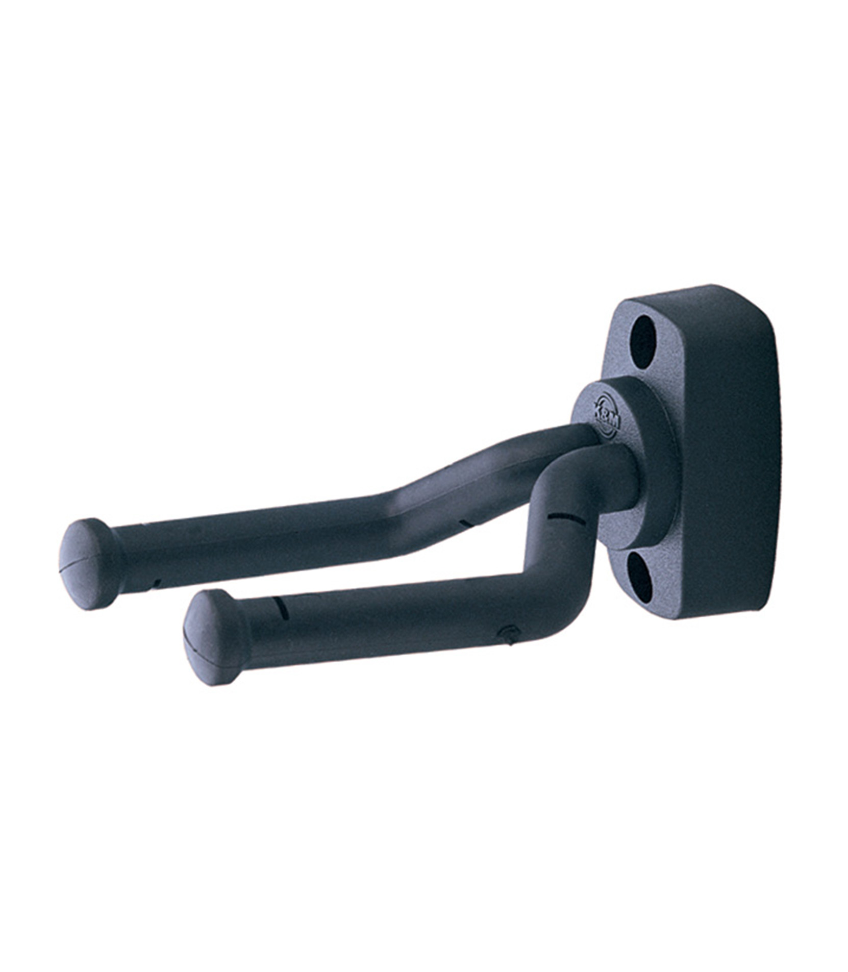 K&M - Guitar Holder Screw Mount Black Colour