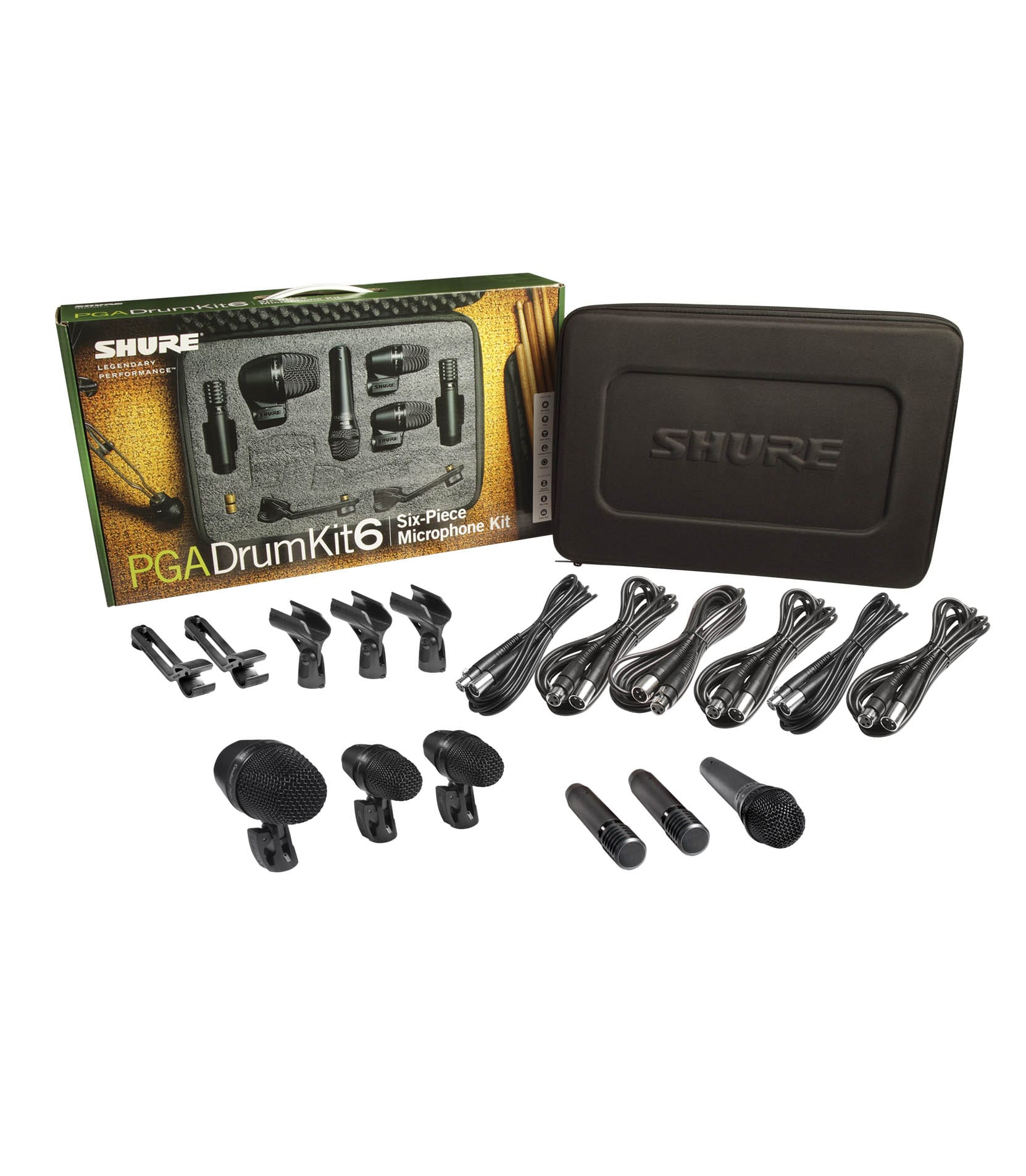 Shure - PGADRUMKIT6 6 Piece Drum Microphone Kit