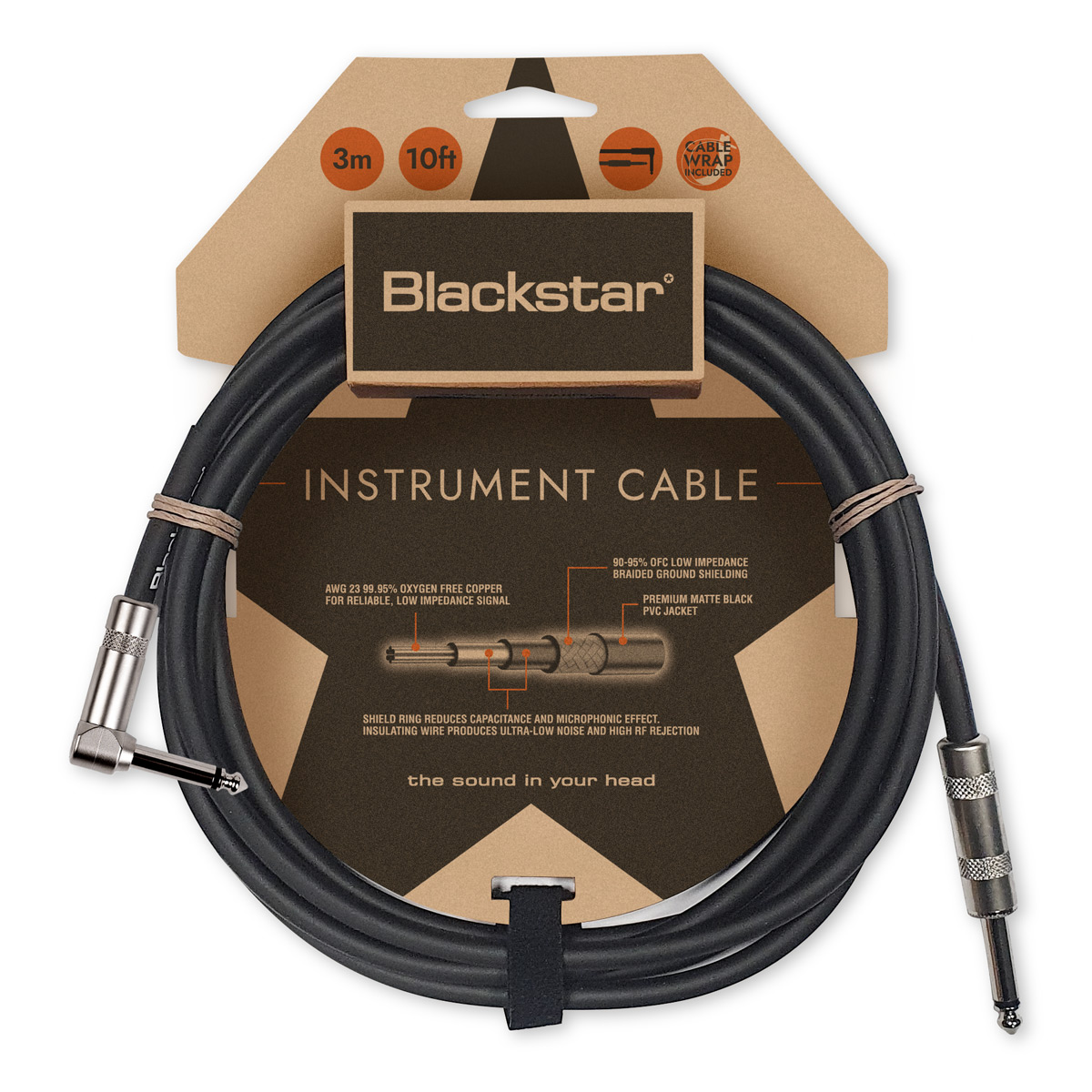 buy blackstar ba231024 blackstar standard cable 3m str ang