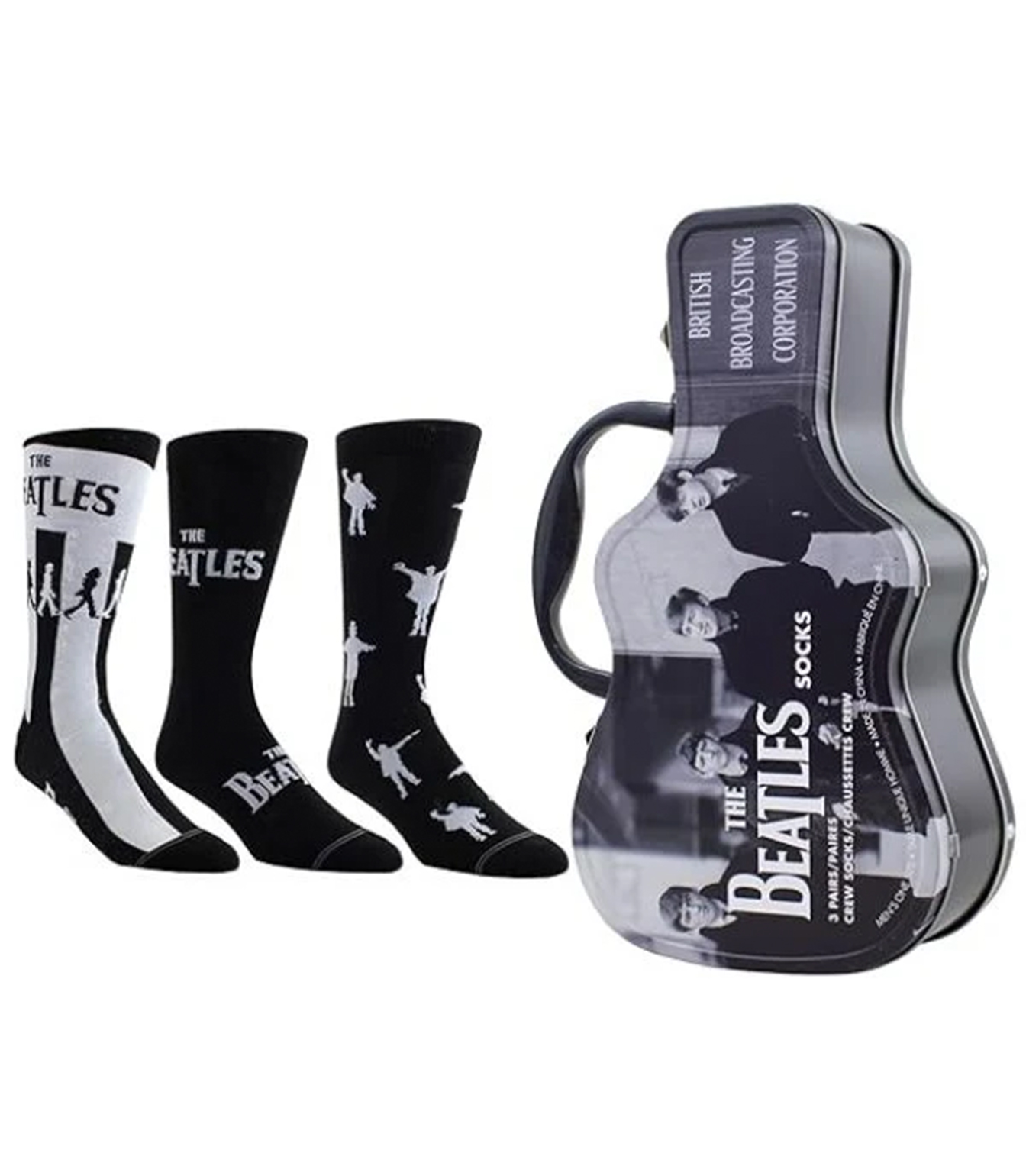 BTF170 001 O M Beatles BBC Crew Socks 3 Pack Col - BTF170-001-O-M - Melody House Dubai, UAE
