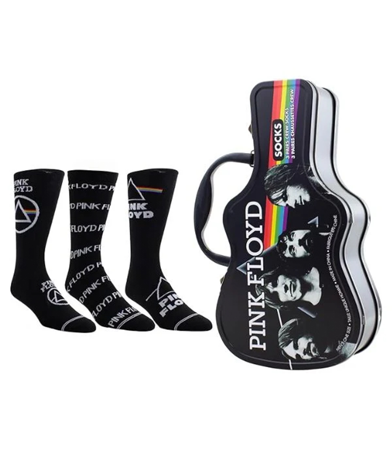 PFF370 020 O M Pink Floyd Crew Socks 3 Pack Colle - PFF370-020-O-M - Melody House Dubai, UAE