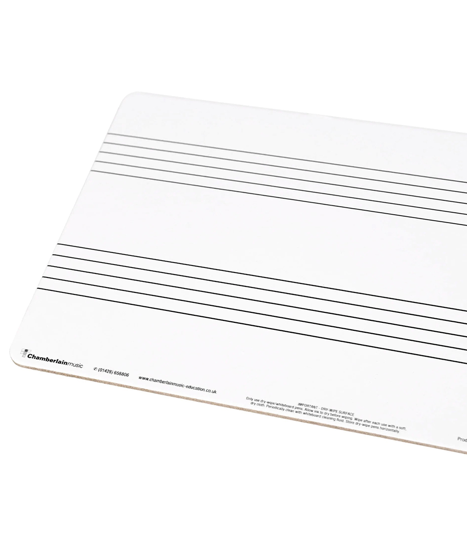 A4 music whiteboard with 2 pre printed staves - WB05 - Melody House Dubai, UAE