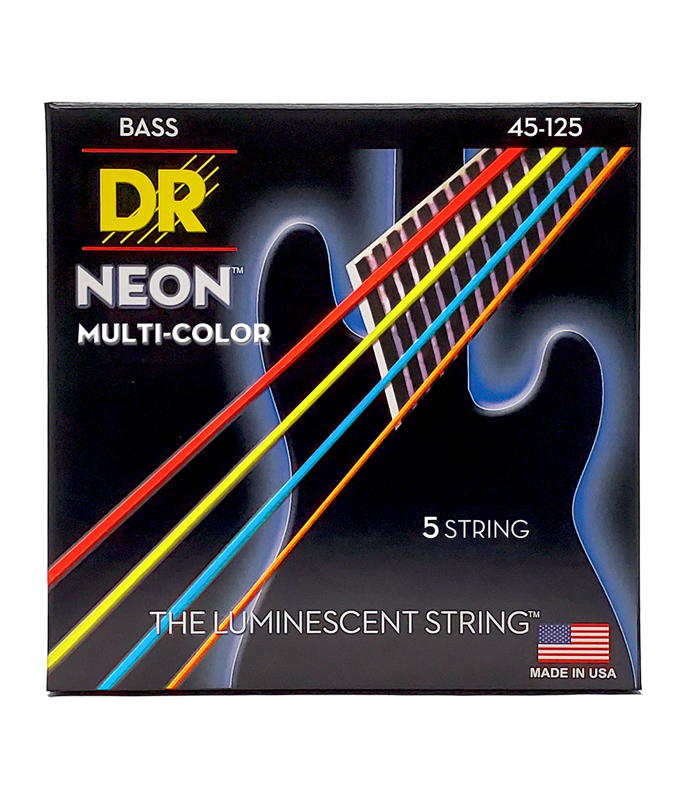 NMCB5 45 Multi Color Bass 45 125 Medium 5 String - NMCB5-45 - Melody House Dubai, UAE