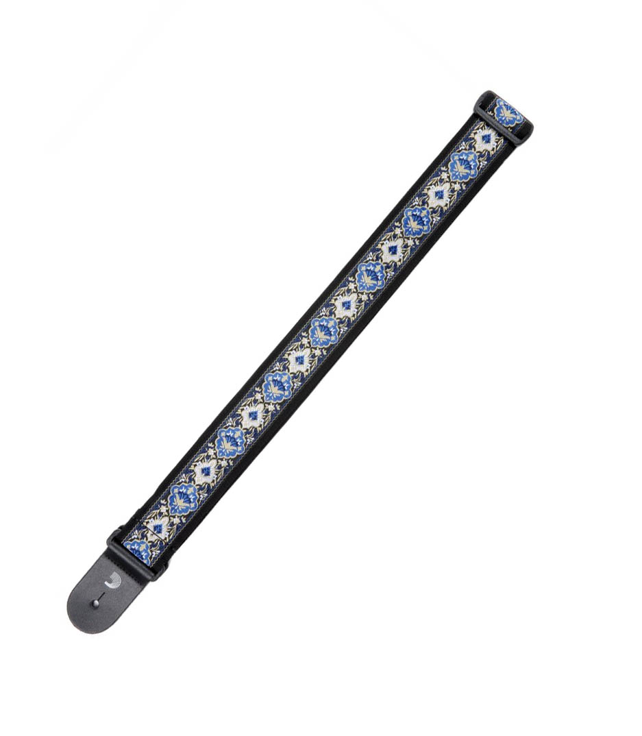 buy d'addario 50mm nylon guitar strap jacquard pattern blue