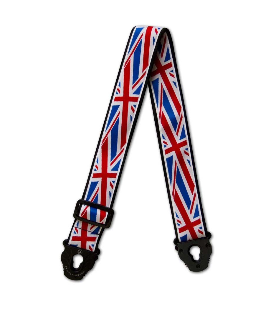 buy d'addario 50mm planet lock nylon guitar strap union jack