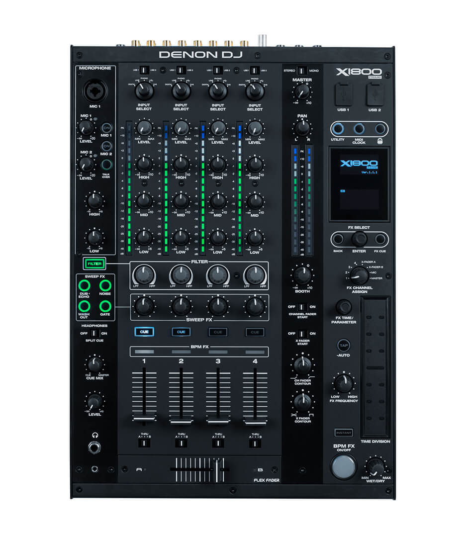 Denon DJ - X1800 PRIME 4 channel DJ Club Mixer