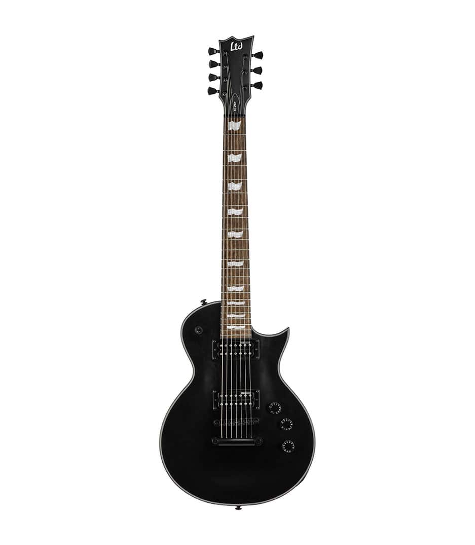 buy esp ltd eclipse 257 series 7 string black satin finish