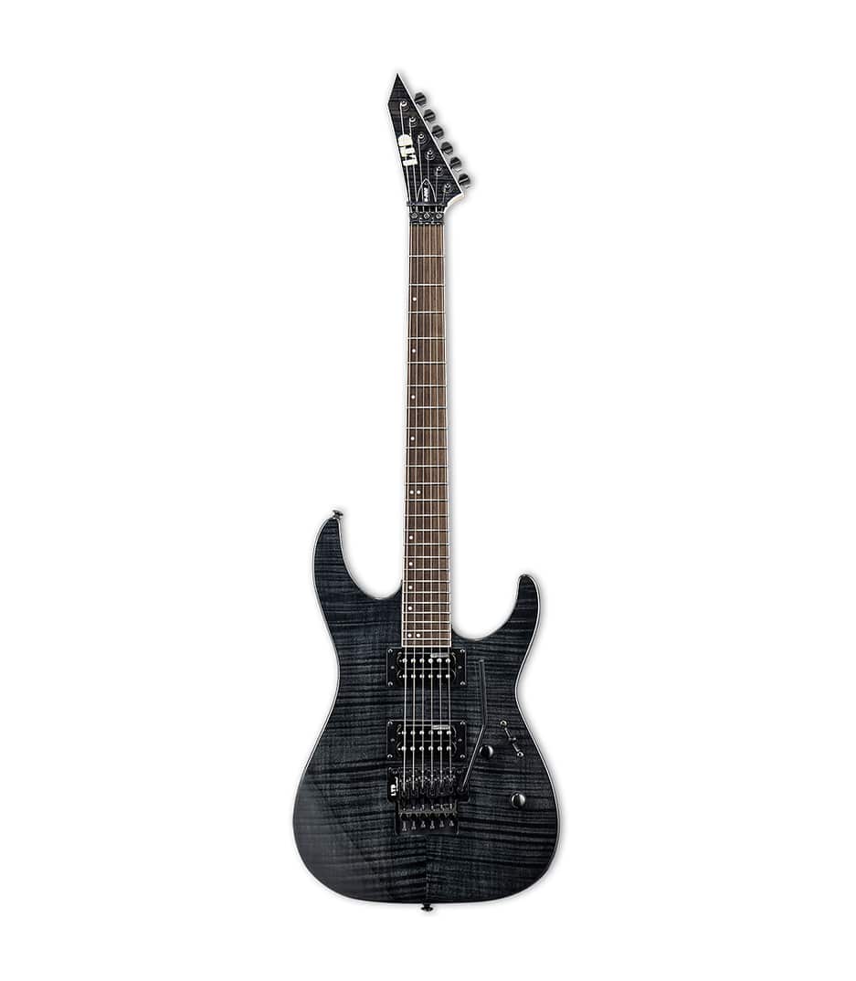 buy esp ltd m200 series flammed maple see thru black fin