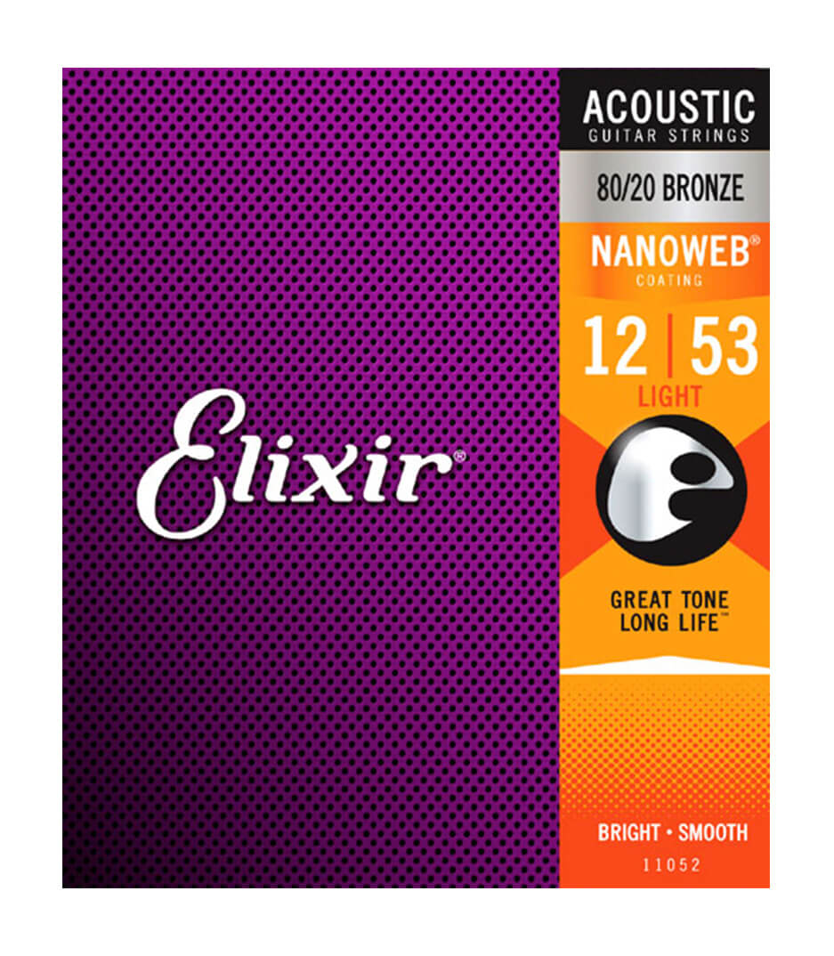 Elixir - 11052 Acoustic Guitar Strings Nanoweb Coating 80 2