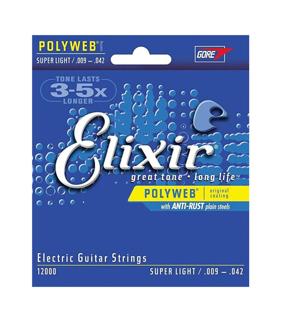 Elixir - 12000E Electric Guitar Strings Polyweb Nickel Plat