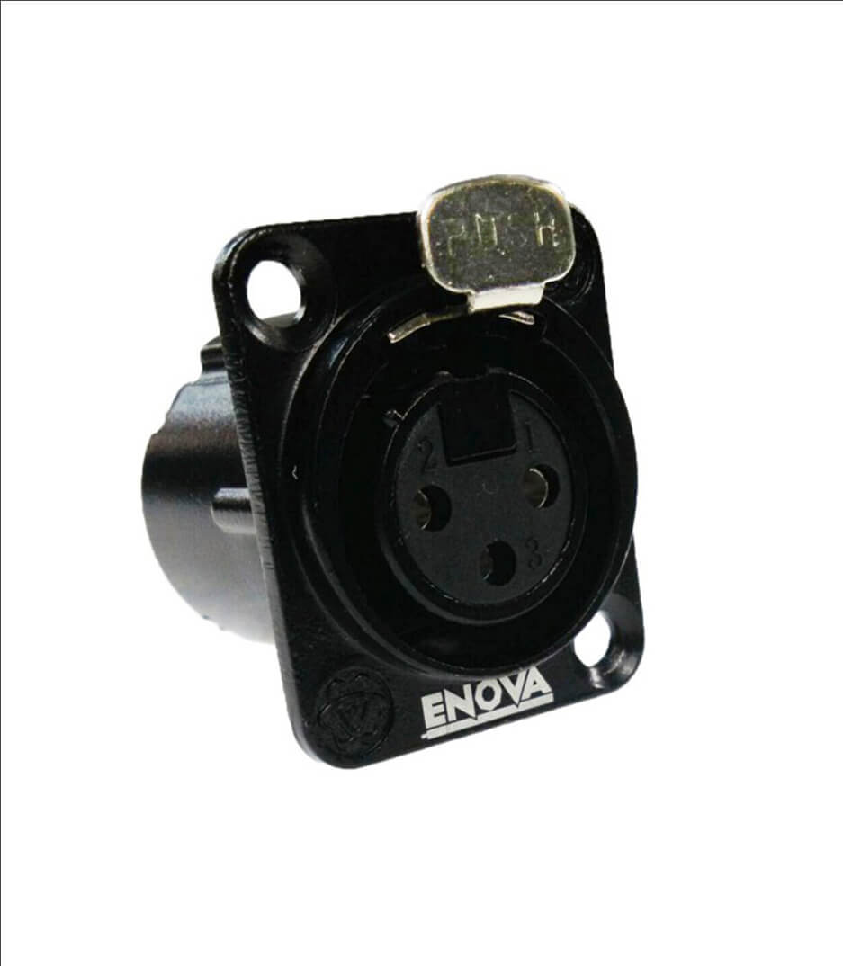 buy enova xl13fb xlr chassis connector female 3 pin black me