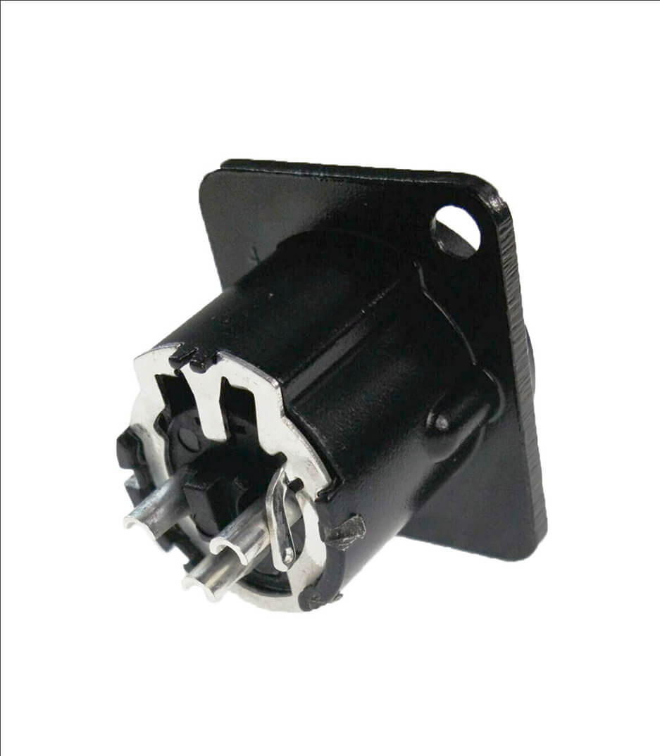 XL13MB XLR chassis connector male 3 pin black meta - XL13MB - Melody House Dubai, UAE