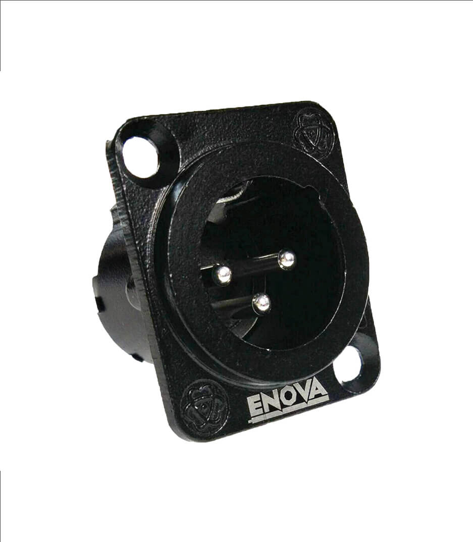 buy enova xl13mb xlr chassis connector male 3 pin black meta