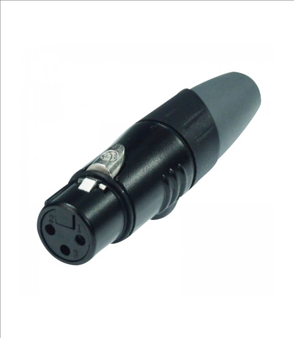 XL23FB XLR cable connector female 3 pin black hous - XL23FB - Melody House Dubai, UAE