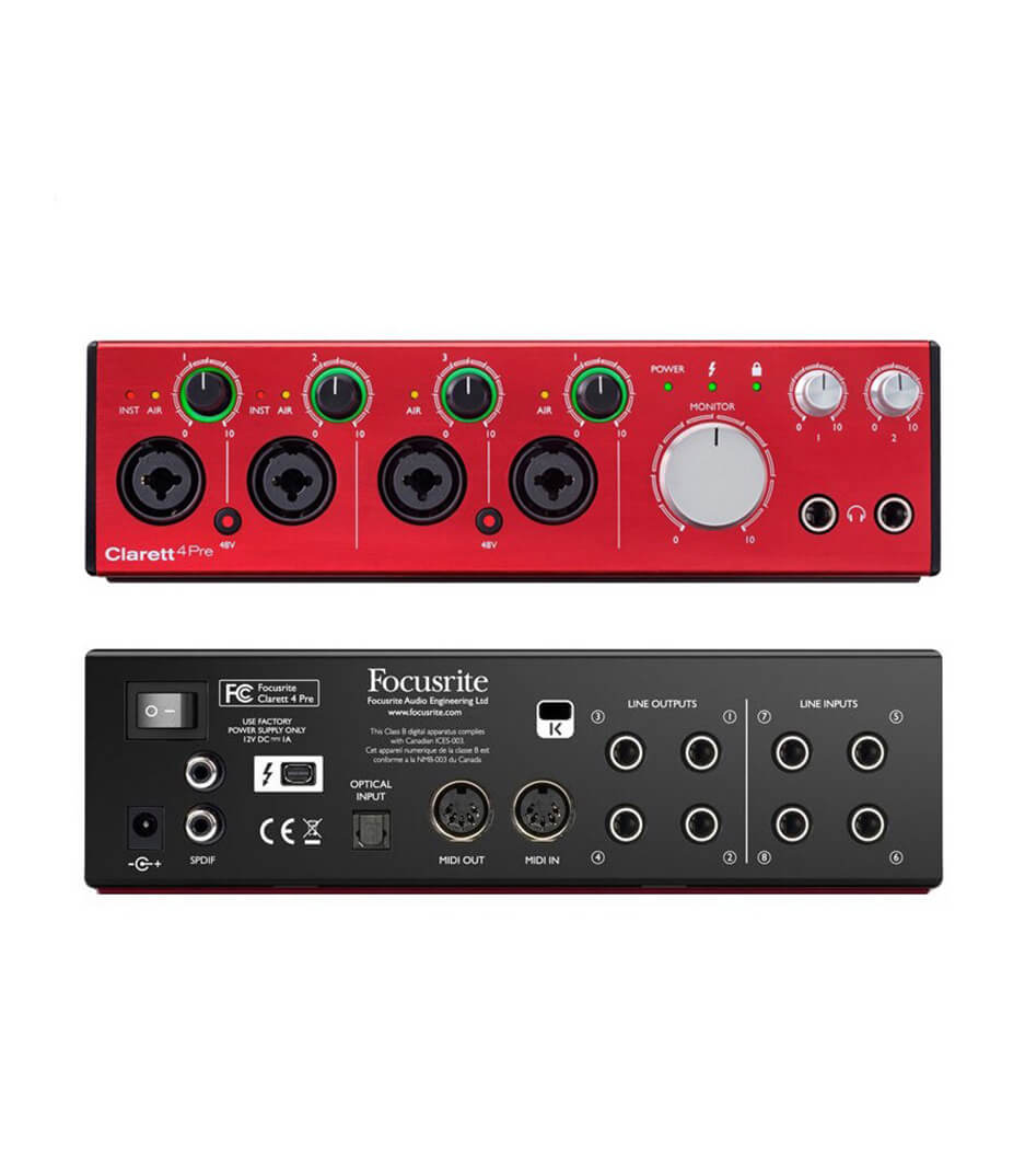 Clarett 4Pre 18 In 8 Out Desktop USB C Audio Inter - Clarett+ 4Pre - Melody House Dubai, UAE