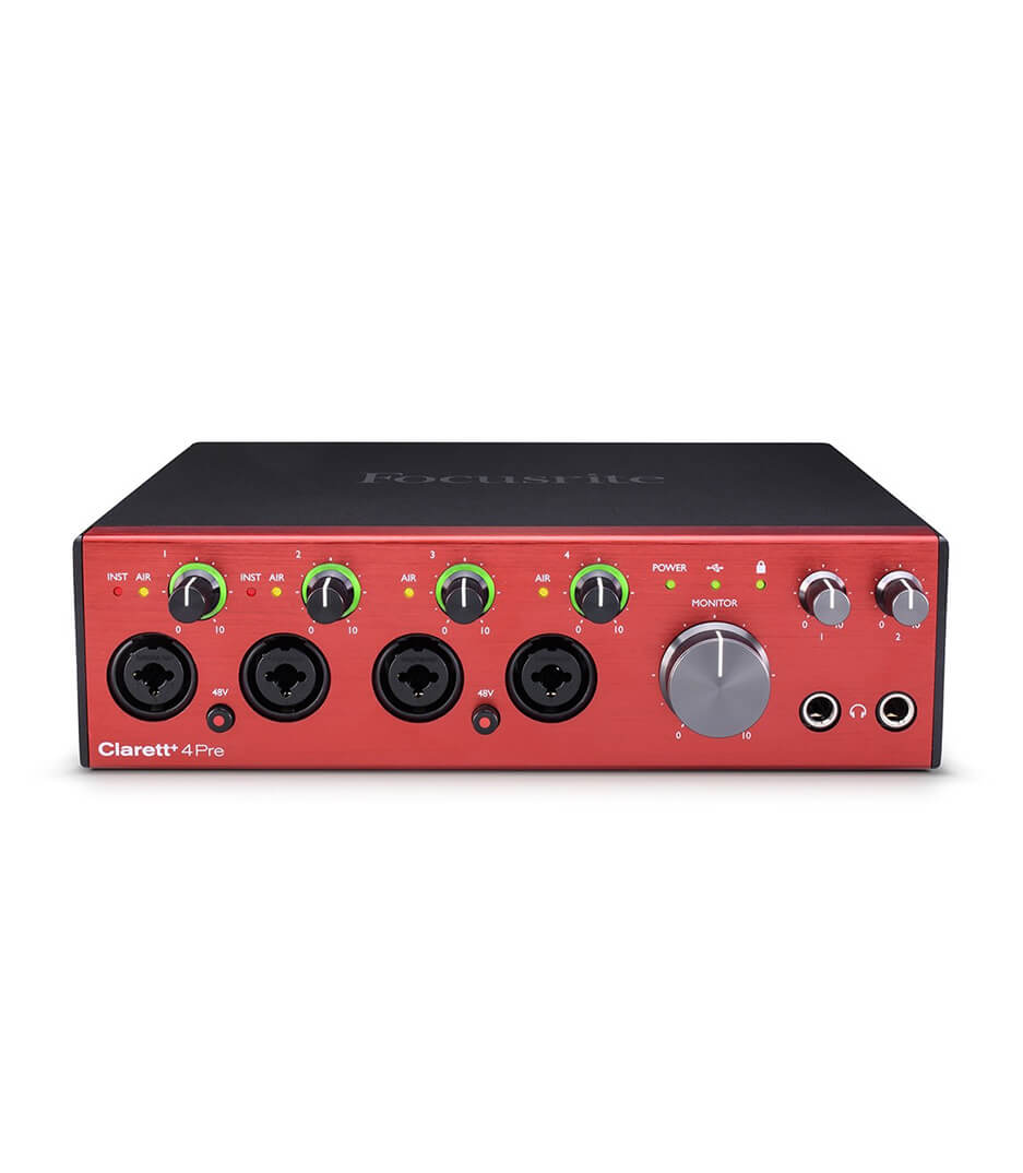 buy focusrite clarett 4pre 18 in 8 out desktop usb c audio inter