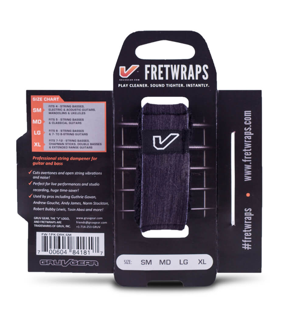 buy gruv fw 1pk drk md fretwraps wood ebony string muters