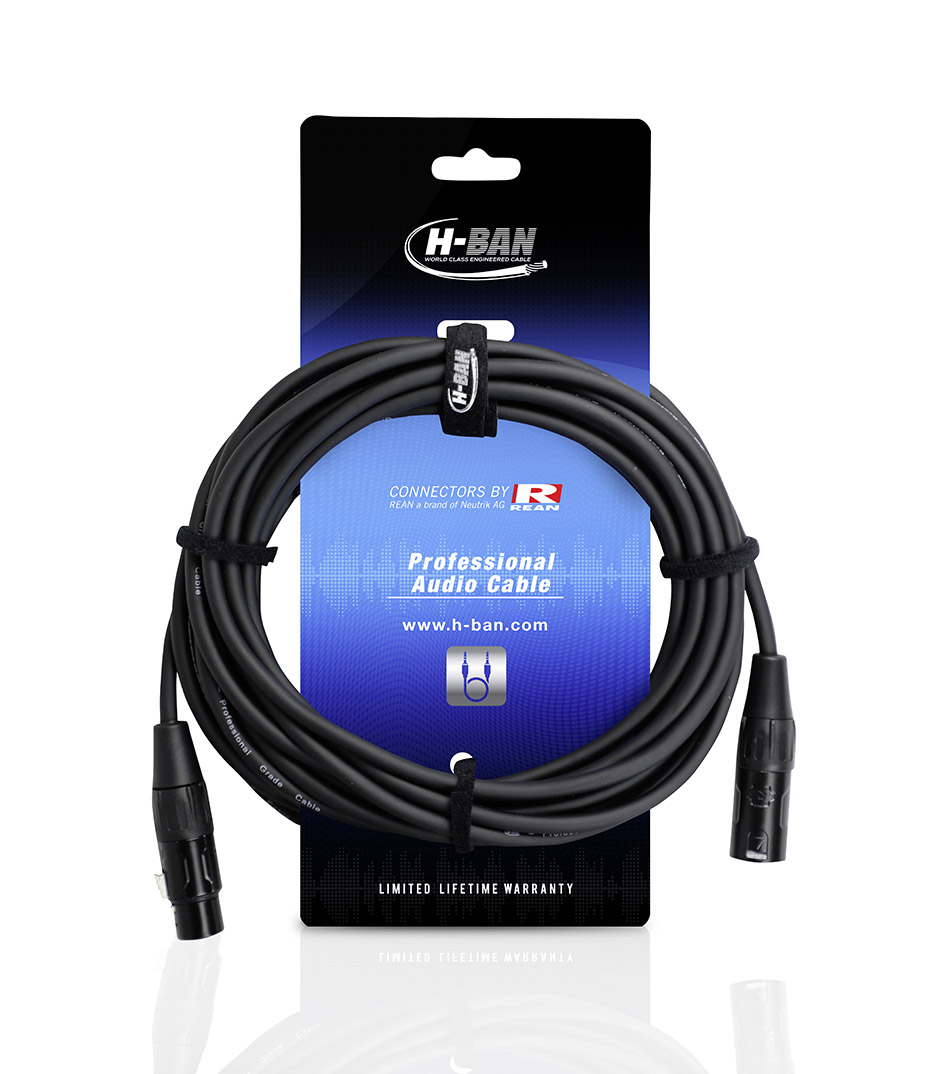 buy hban microphone cable xlrf xlrm 10m