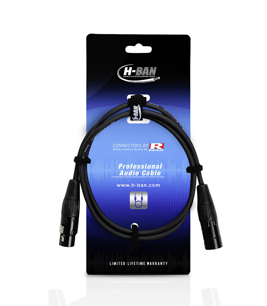 buy hban microphone cable xlrf xlrm 1m