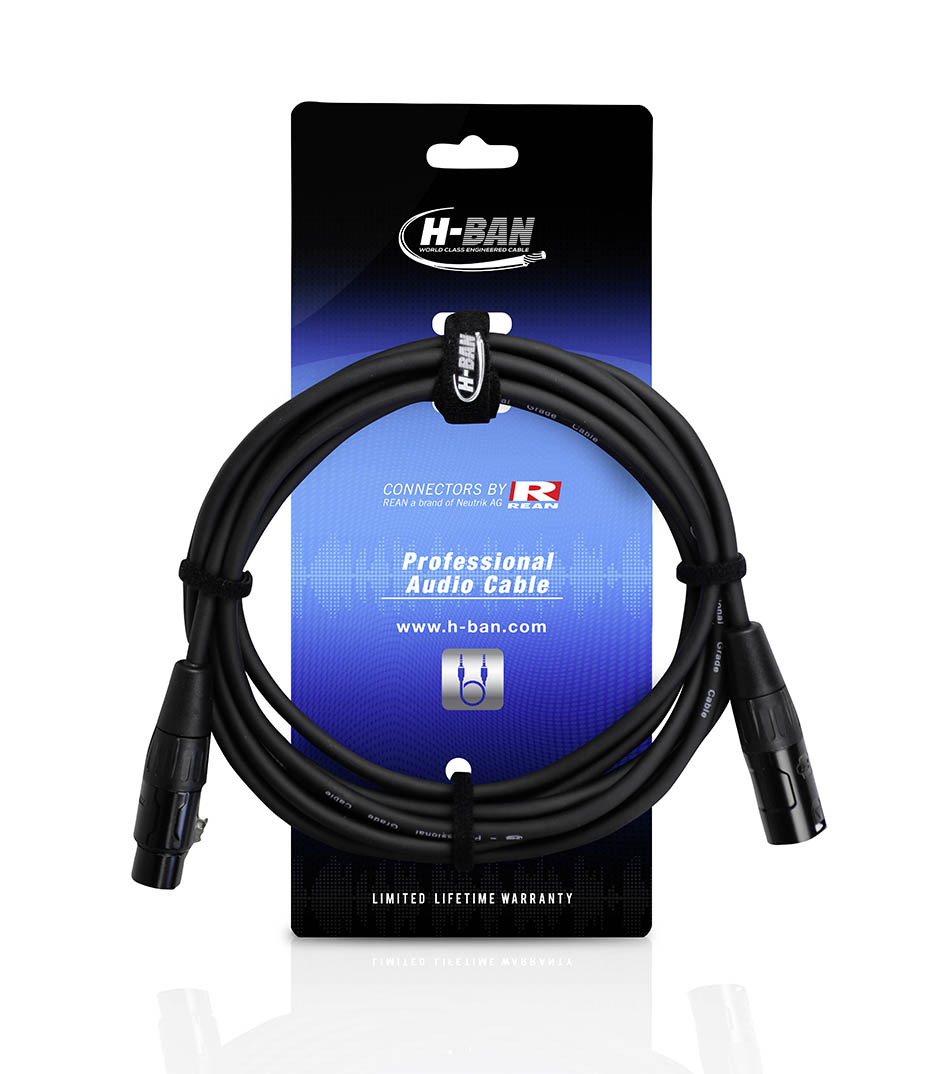 buy hban microphone cable xlrf xlrm 3m