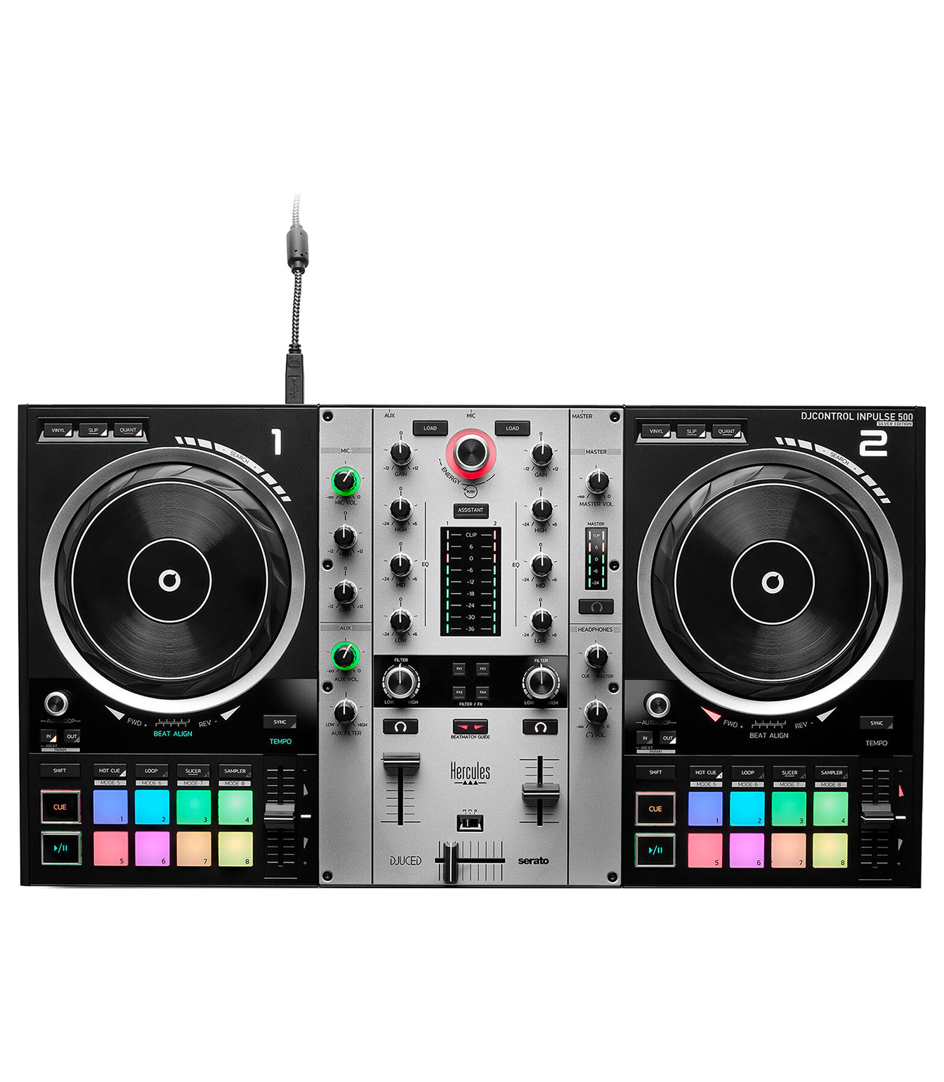 INPULSE500 SL LTD Inpulse 500 DJ Controller Silver - INPULSE500-SL-LTD - Melody House Dubai, UAE