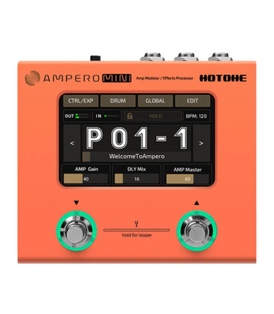 Hotone Ampero Mini MP-50VN – Guitar Bass Amp Modeling Processor – IR Cabinets