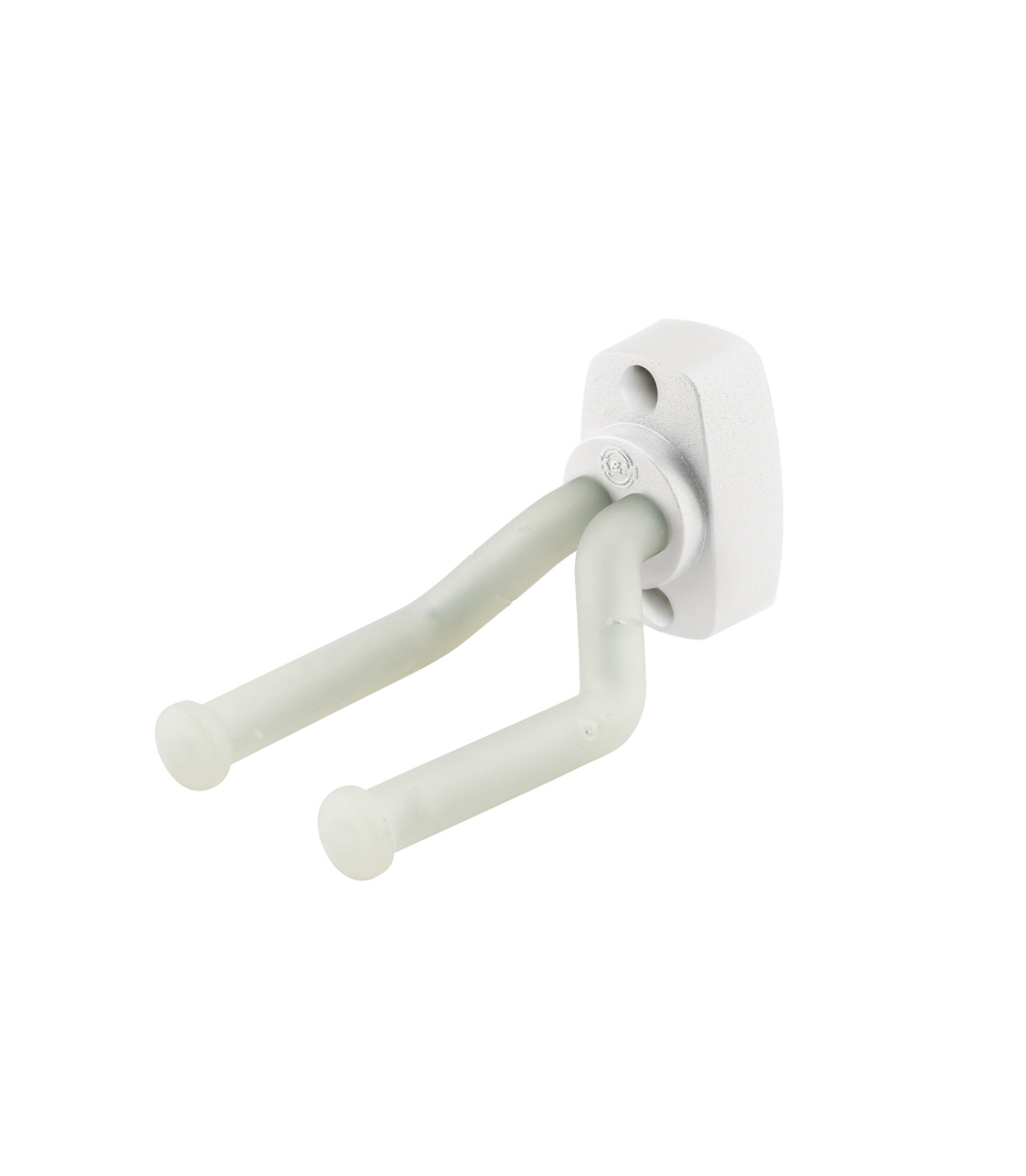 K&M - Guitar Holder Screw Mount White Colour