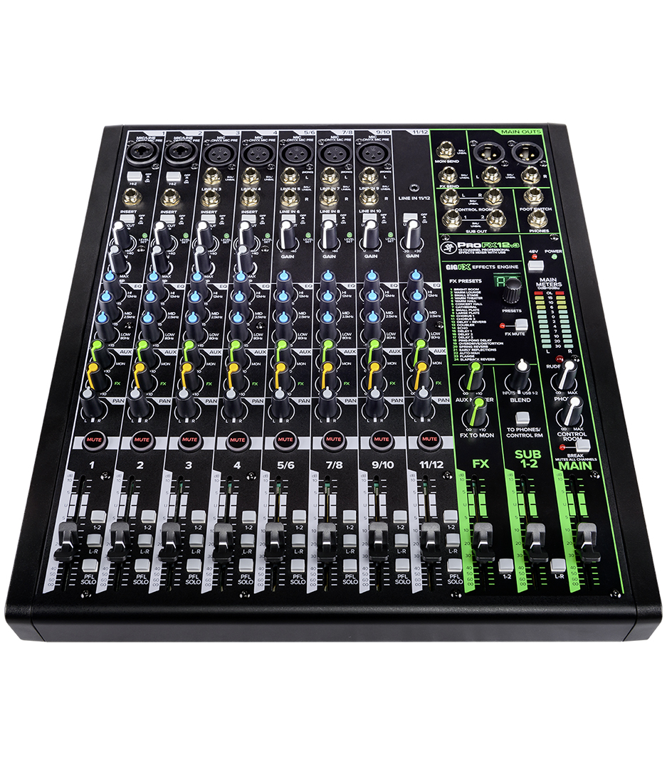 Mackie - ProFX12v3 Professional 12 Channel Mixer w Effects