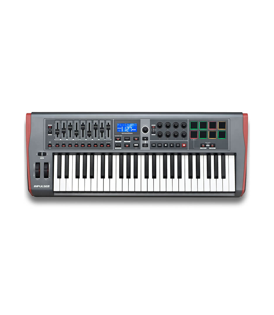 buy novation impulse 49 49 key midi controller keyboard with 8