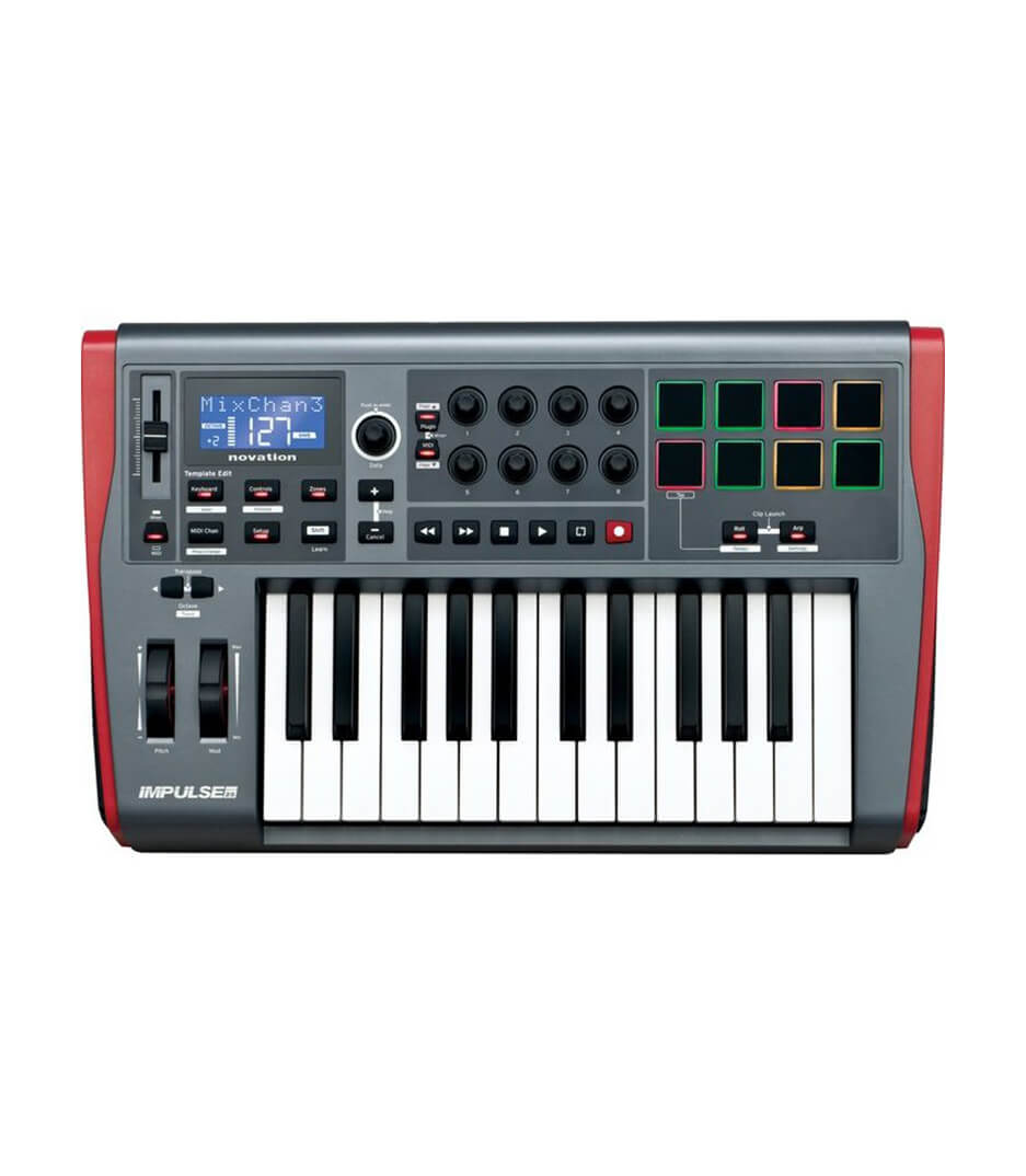 buy novation impulse 25 25 key midi controller keyboard with 8