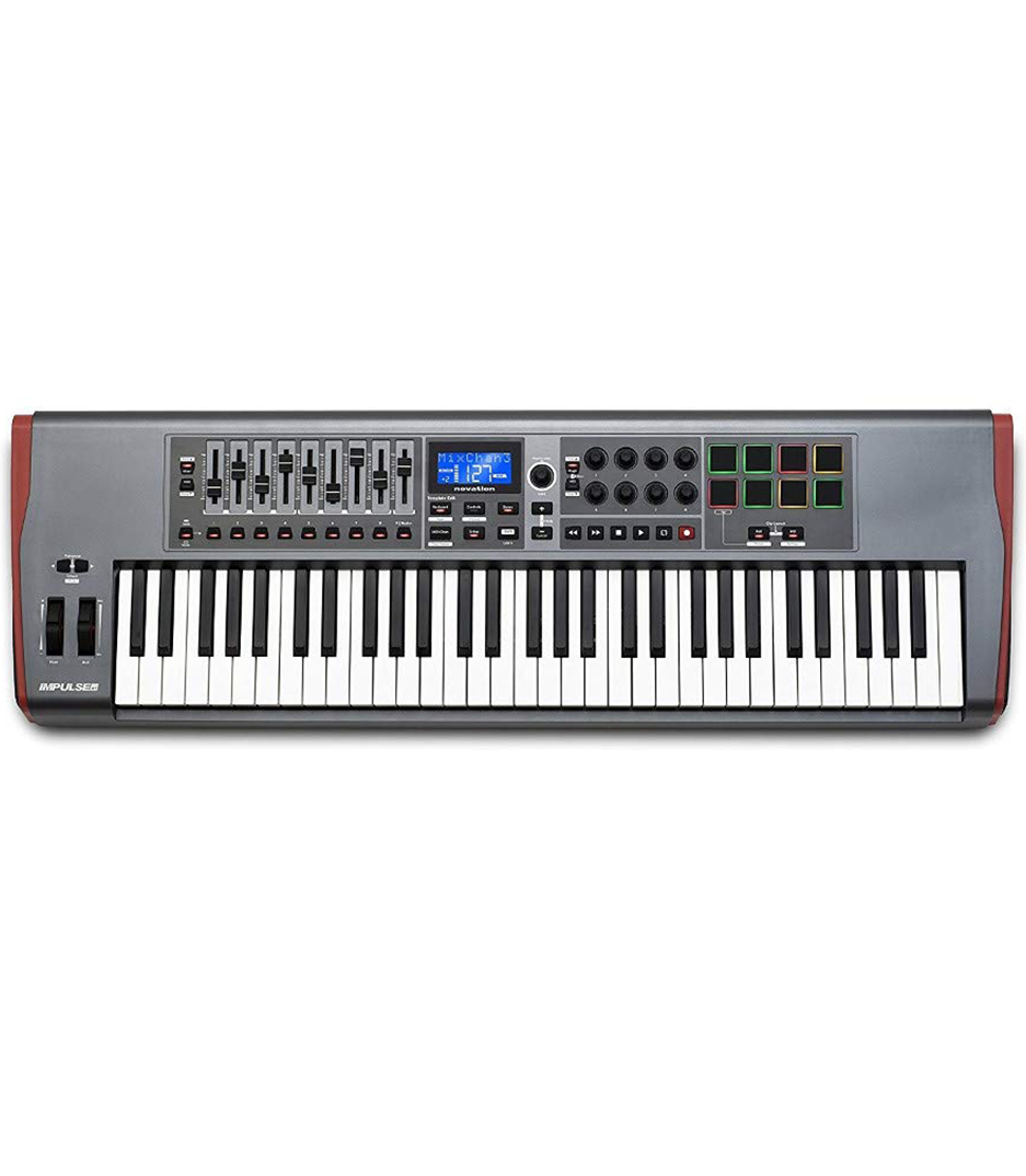 buy novation impulse 61 61 key midi controller keyboard with 8