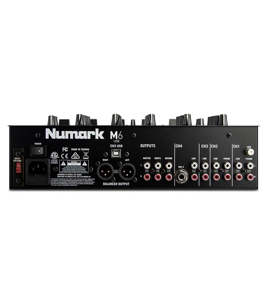 M6USBBLACK 4 Channel USB DJ Mixer - M6USBBLACK - Melody House Dubai, UAE