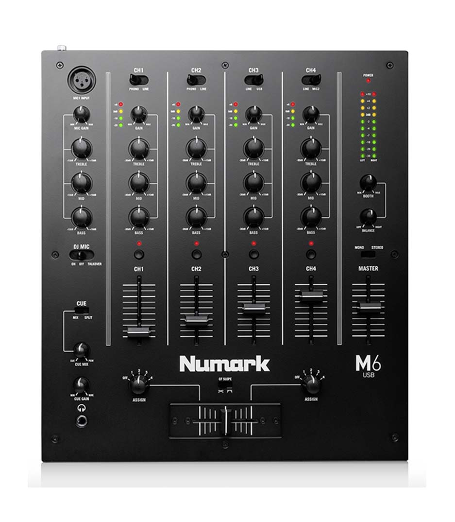 Numark - M6USBBLACK 4 Channel USB DJ Mixer