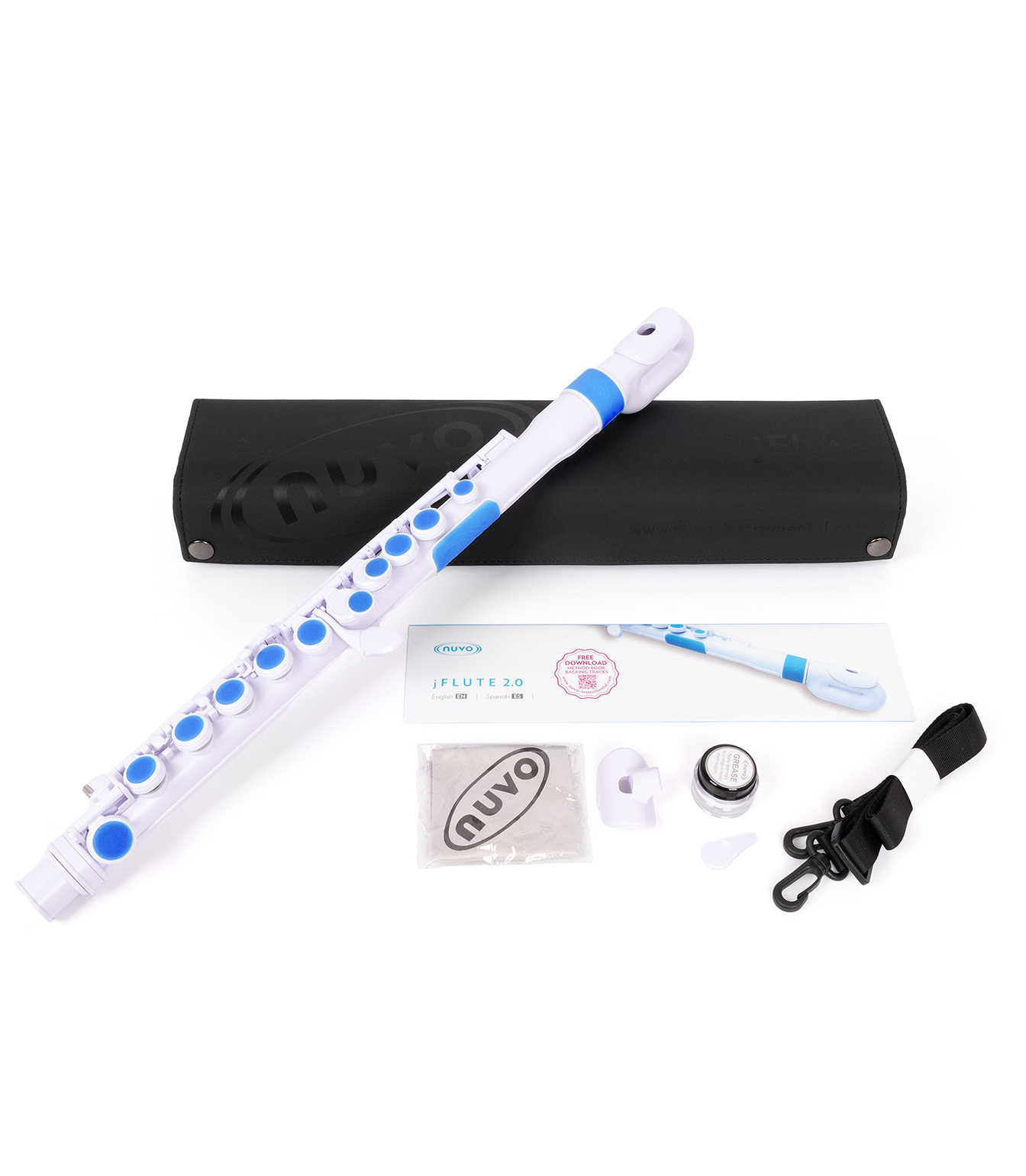 N220JFBL jFlute White Blue - N220JFBL - Melody House Dubai, UAE