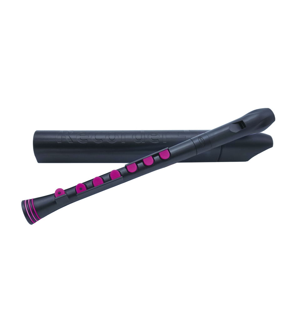 Nuvo - Nuvo N320 descant recorder in black with pink tri