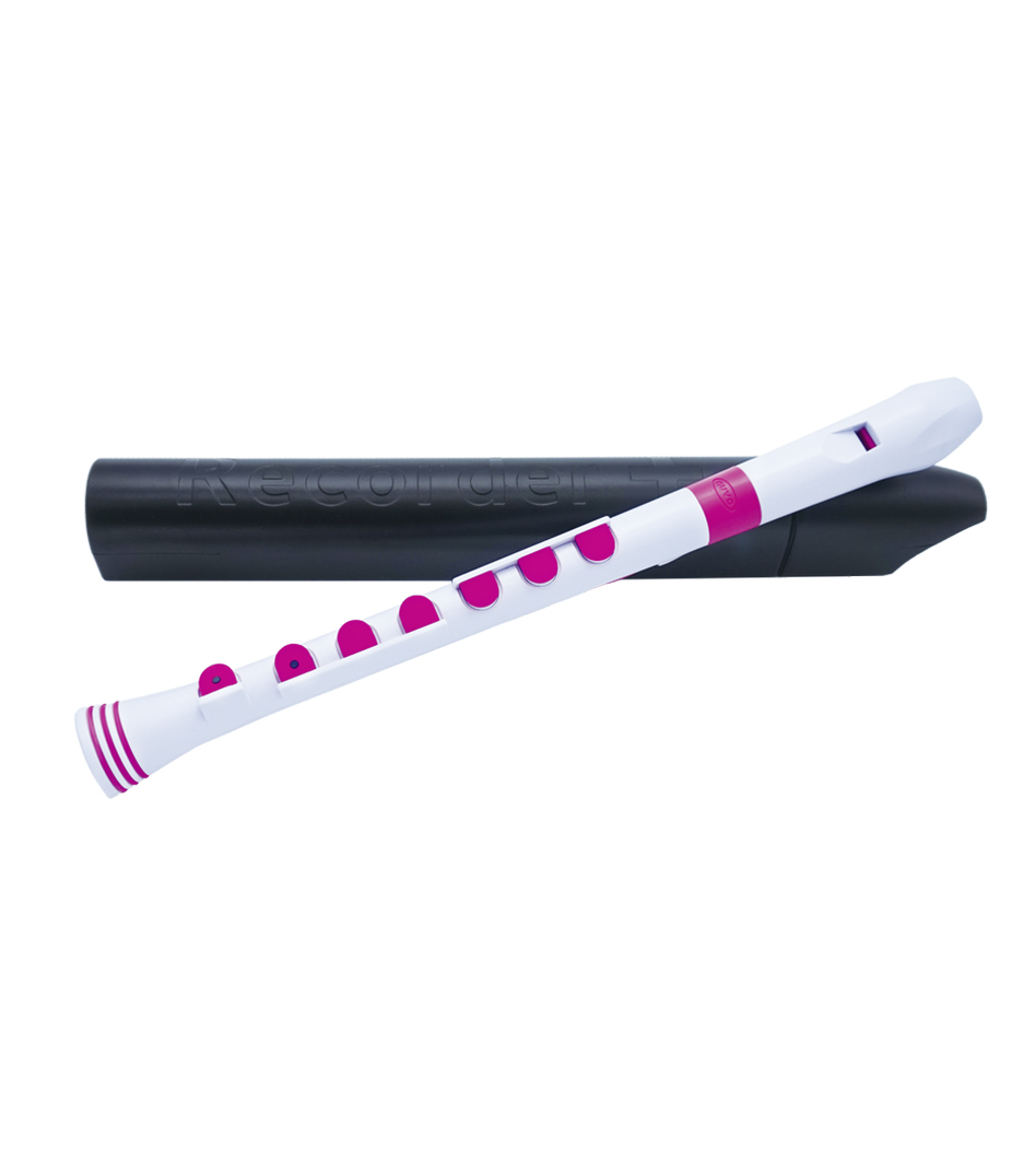 Nuvo - Nuvo N320 descant recorder in white with pink trim