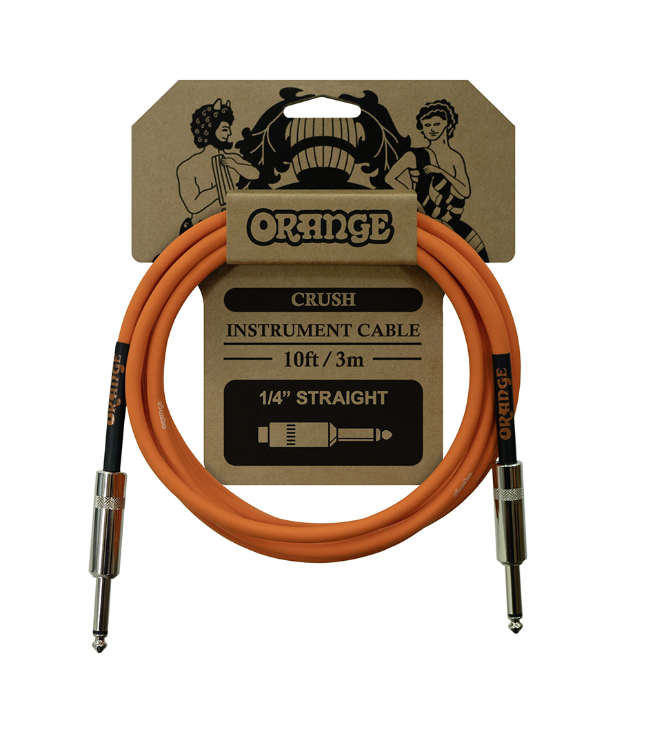 Orange - Crush 10ft Instrument Cable Straight to Stra