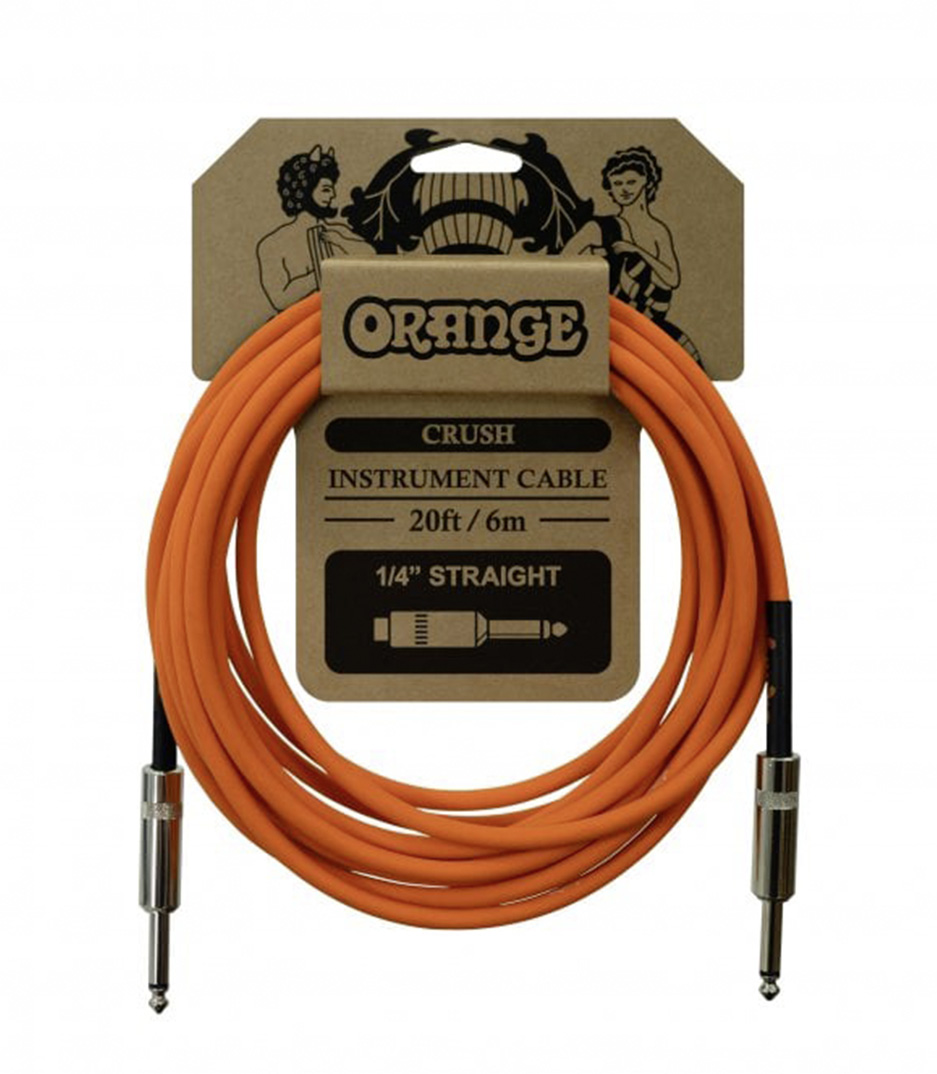 Orange - Crush 20ft Instrument Cable Straight to Stra
