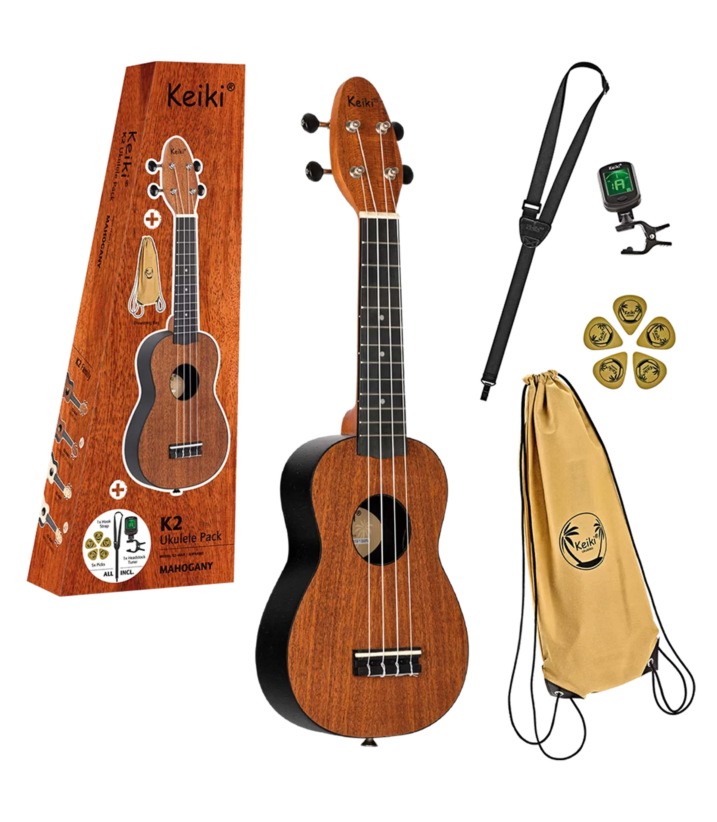 Ortega - K2 MAH Keiki Designer Series Soprano Ukulele Maho