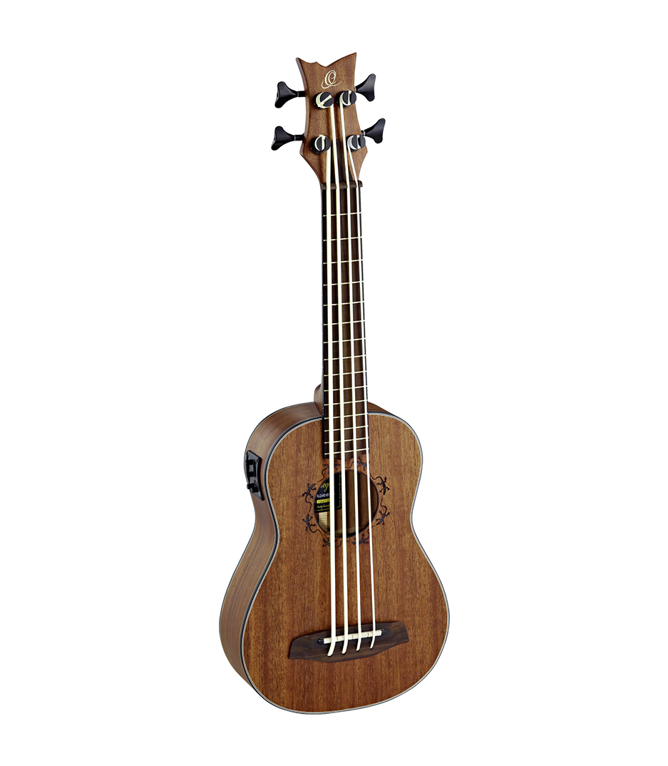 Ortega - LIZZY BS GB Bariton Ukebass Mahogany Back Top Wit