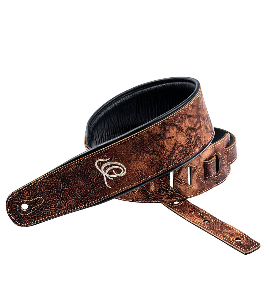 buy ortega oscl 2 guitar leather strap classic series chestnu