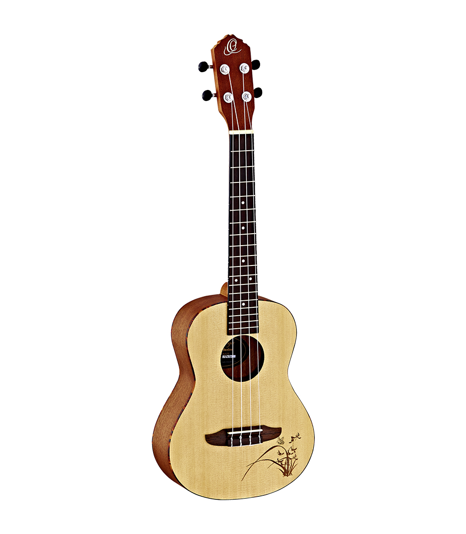 halv otte Løve maskinskriver Buy Ortega Bon Fire Ukulele Tenor Size Mahogany Back, Spruce Top with Laser  Engraving - Online Best Price | Melody House Dubai