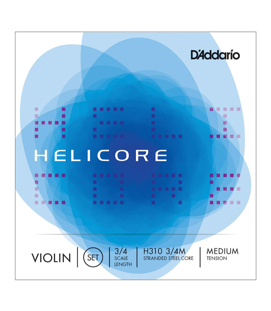 buy d'addario h310 3 4m helicore violin set 3 4 med