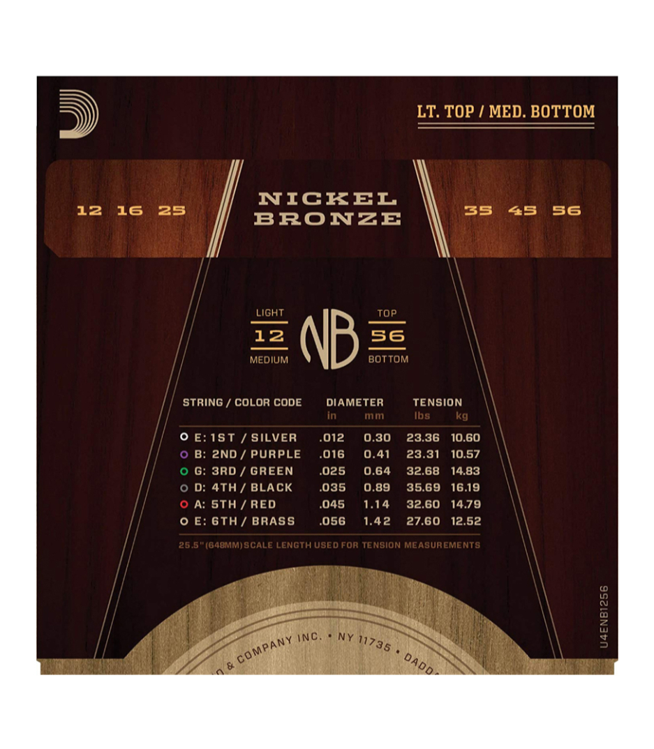 Nickel Bronze Acoustic Guitar Strings 12 56 - NB1256 - Melody House Dubai, UAE