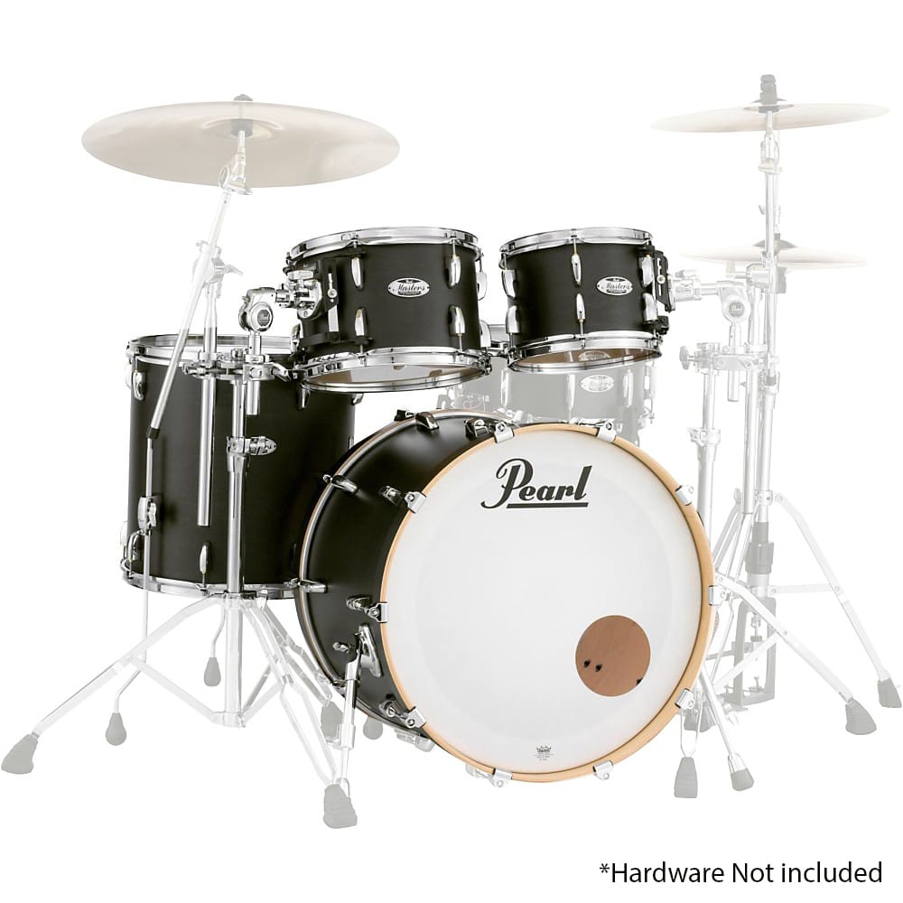 buy pearl masters maple complete 4pc shell matte black mist