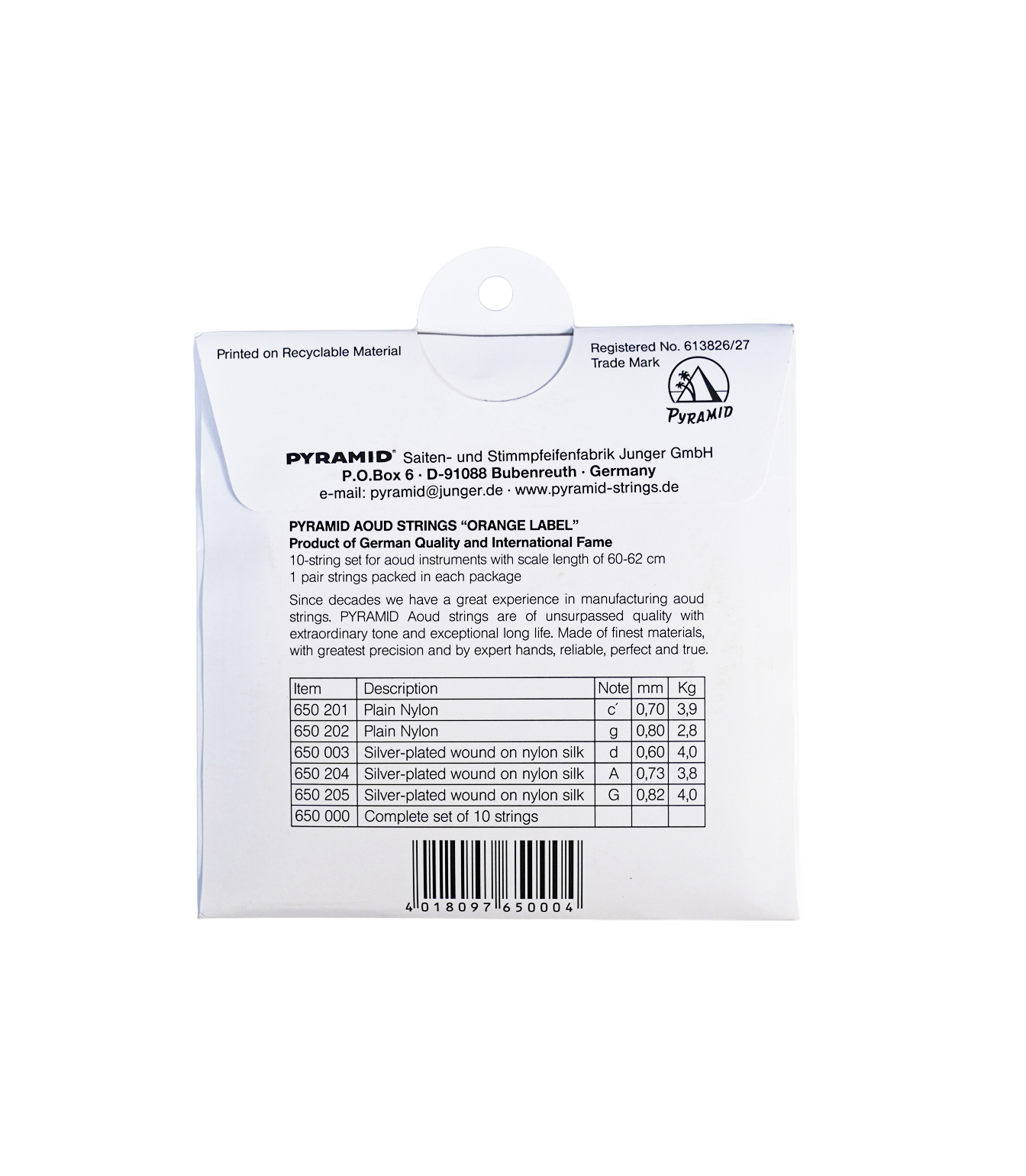 650012F 12 strings Arabic oud Strings Set - 650.012F - Melody House Dubai, UAE