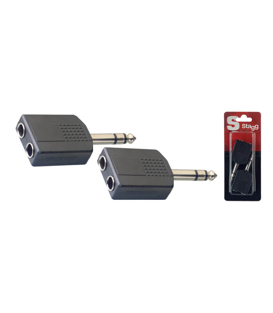 buy stagg ac pms2pfh 2 stereo m jck dual f jck adap