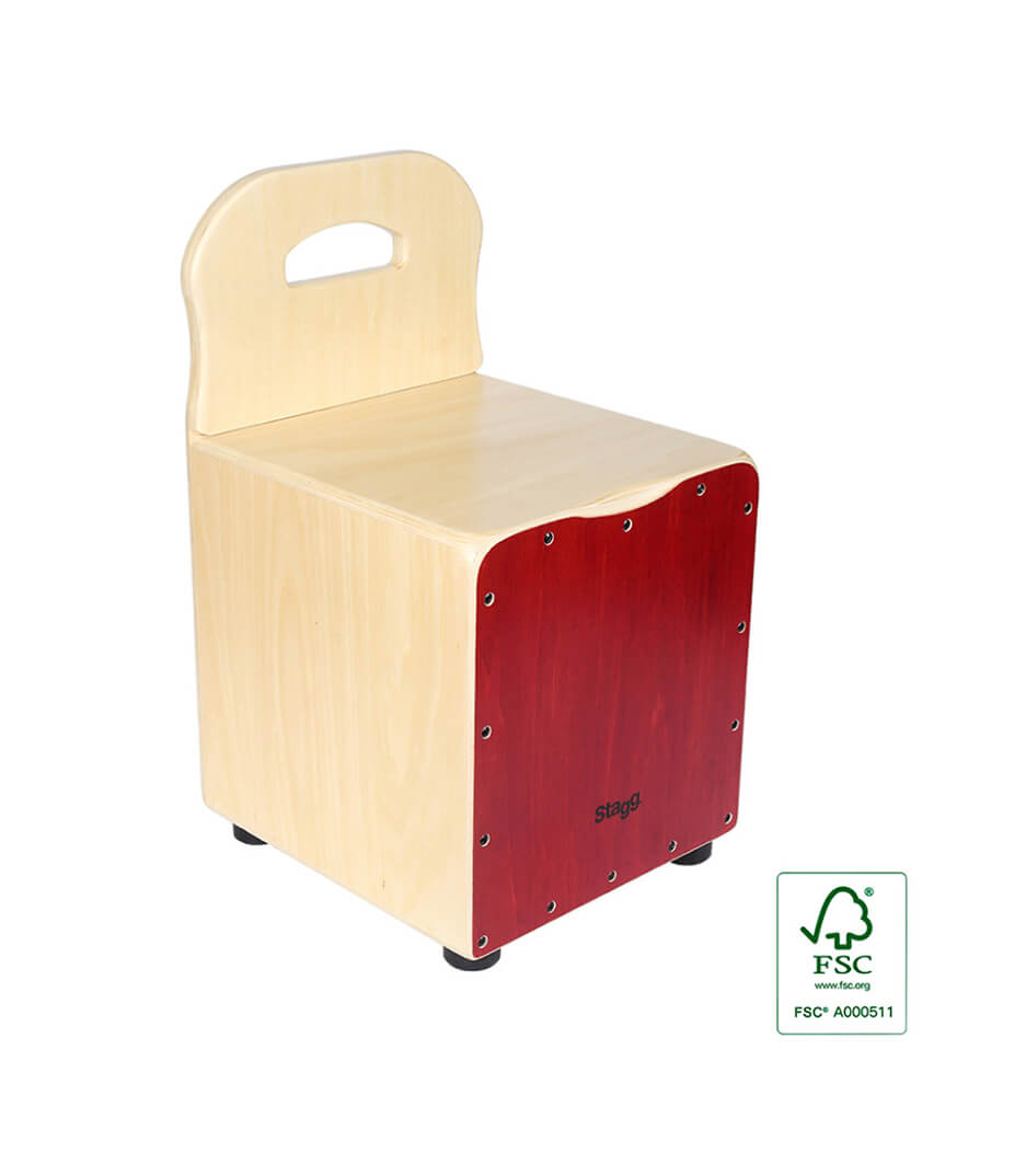 Stagg - CAJ KID RD KID CAJON RED  BACK REST