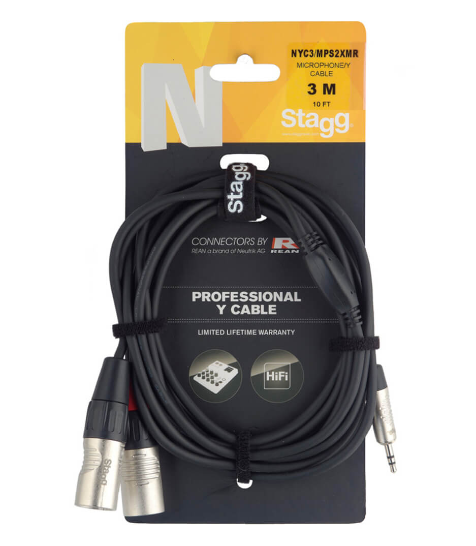 buy stagg nyc3 mps2xmr 3m 10f split minst pl 2xlrm dl